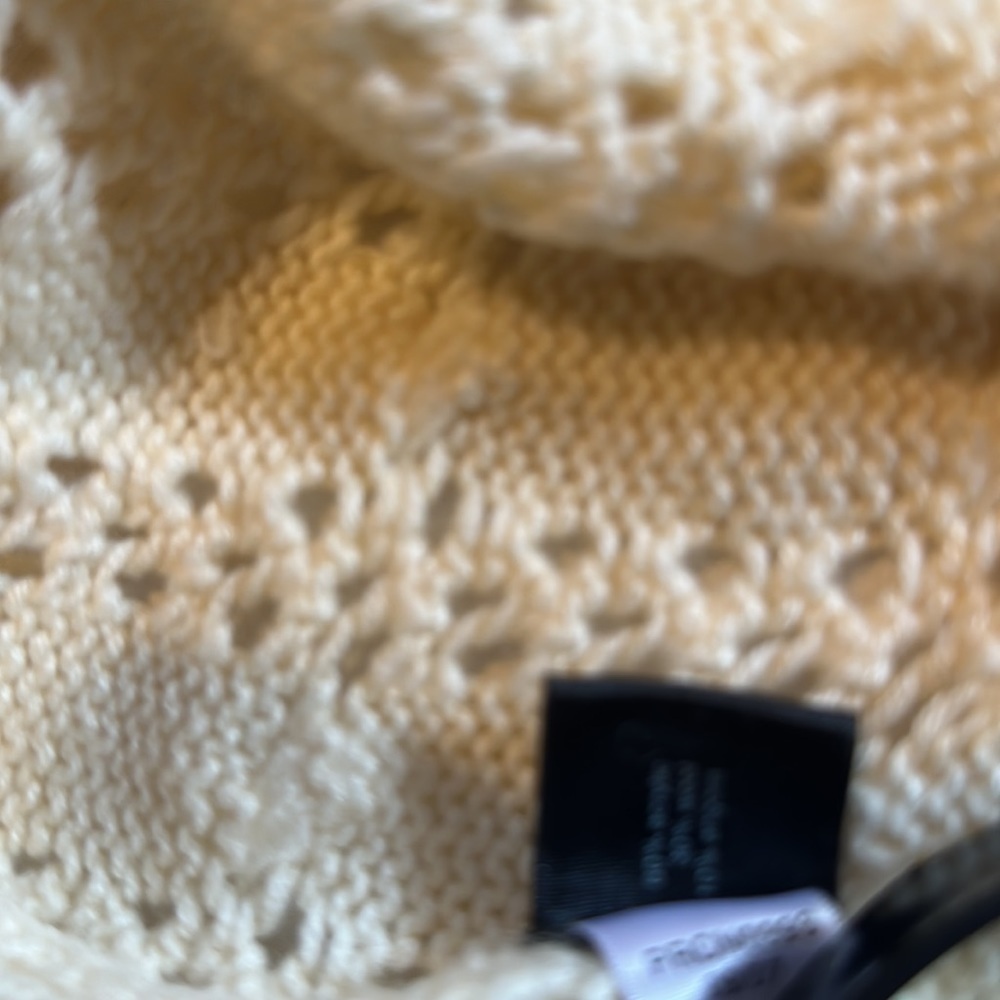 The Limited open front vanilla sweater cuff sleeves Anita wool acrylic small - Picture 10 of 10